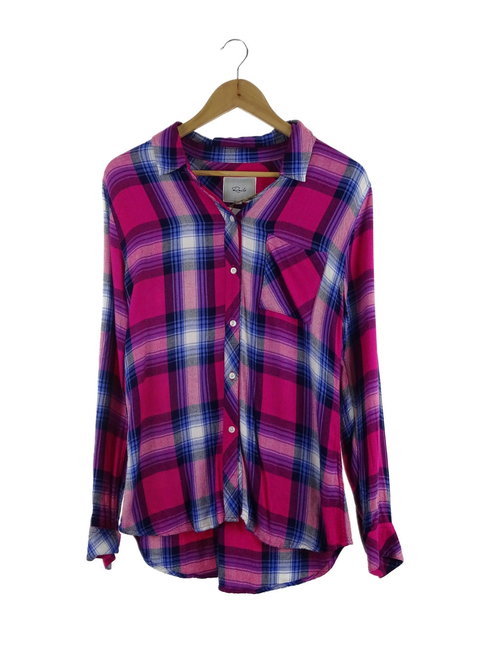 Rails Pink Flannel Shirt S