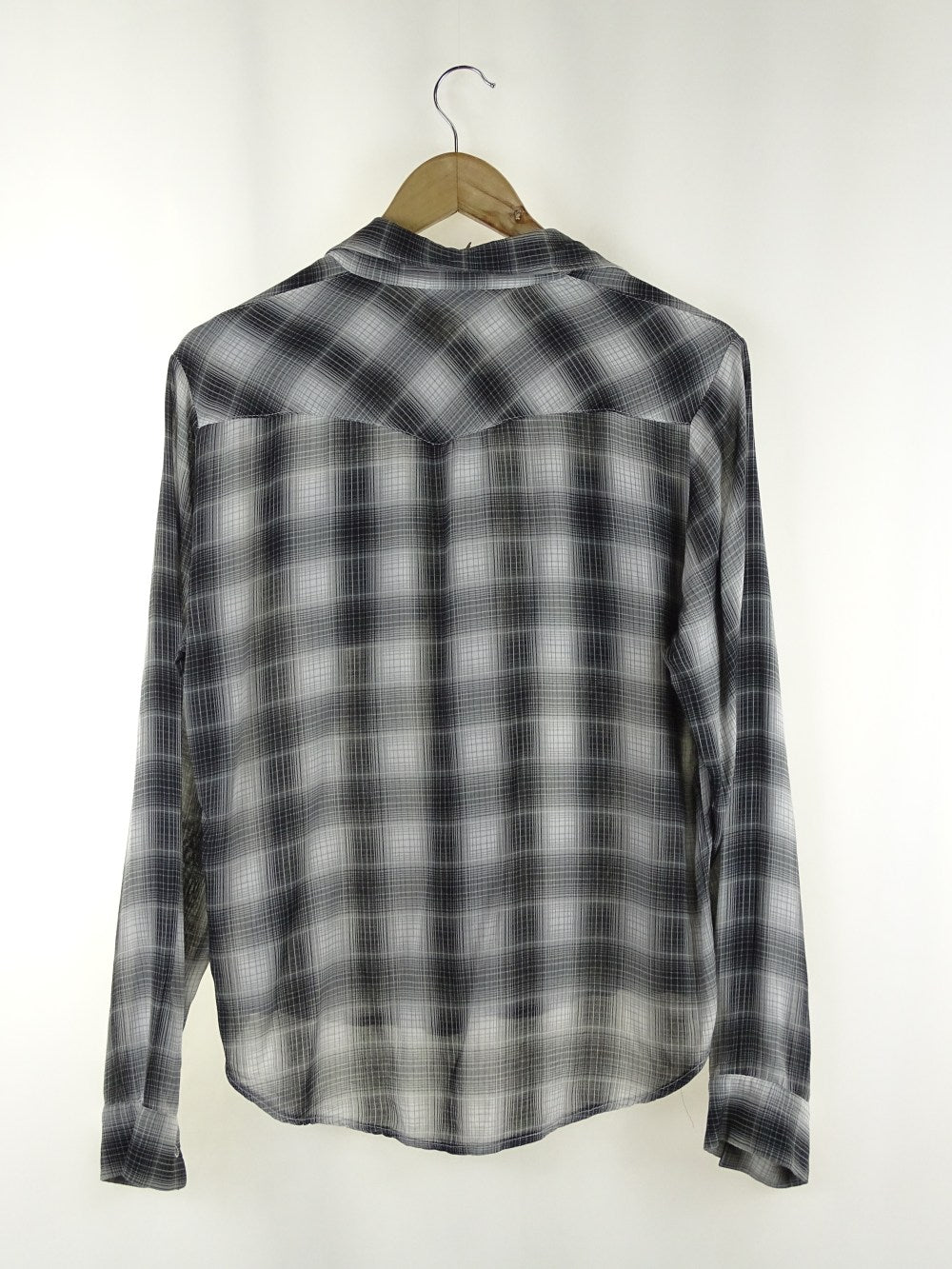 Italian Star Grey and White Flannel Shirt L