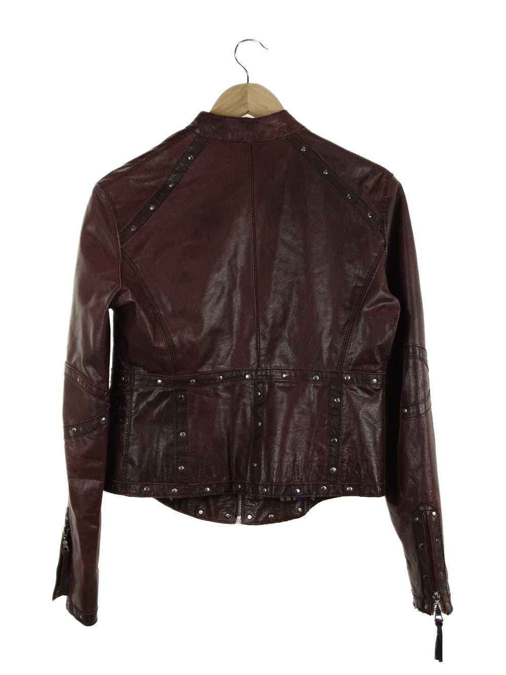 K-Yen Brown Studded Leather Jacket 10