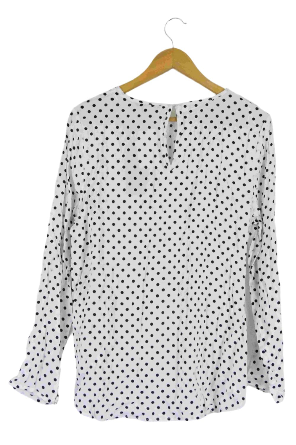 Portmans Cream Ladies Blouse with Black Polka Dots Size:12 Brand New With tags Rear Image