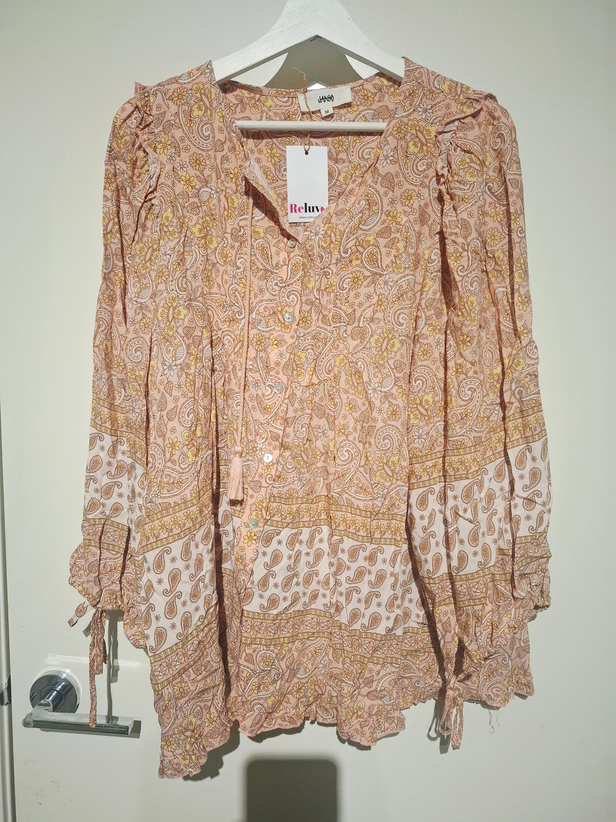 Jaase Pink Floral Blouse M