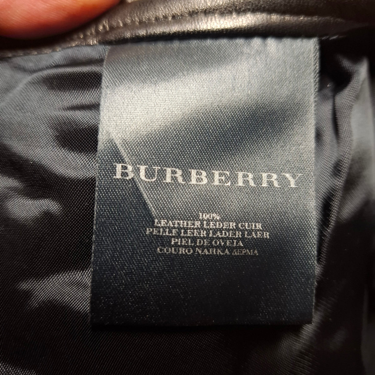 Burberry Black Leather Skirt 10