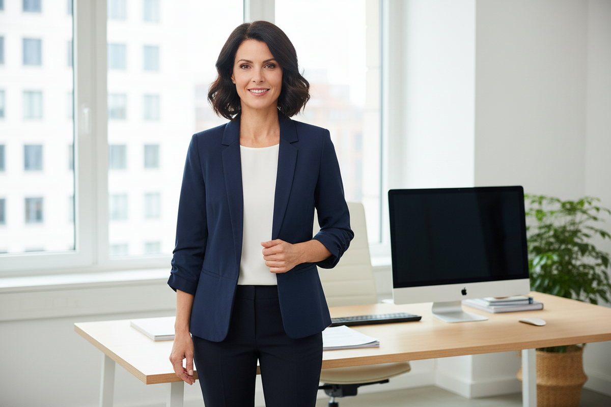 Forever New Navy Blazer 8