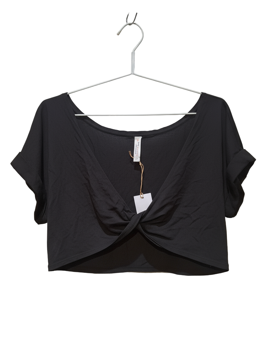 Daily Practice By Anthropologie Black Wrap Top 3XL