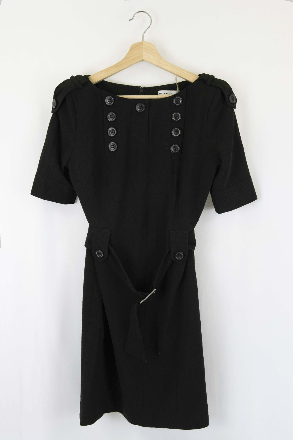 Karen Millen Black Dress With Belt 10