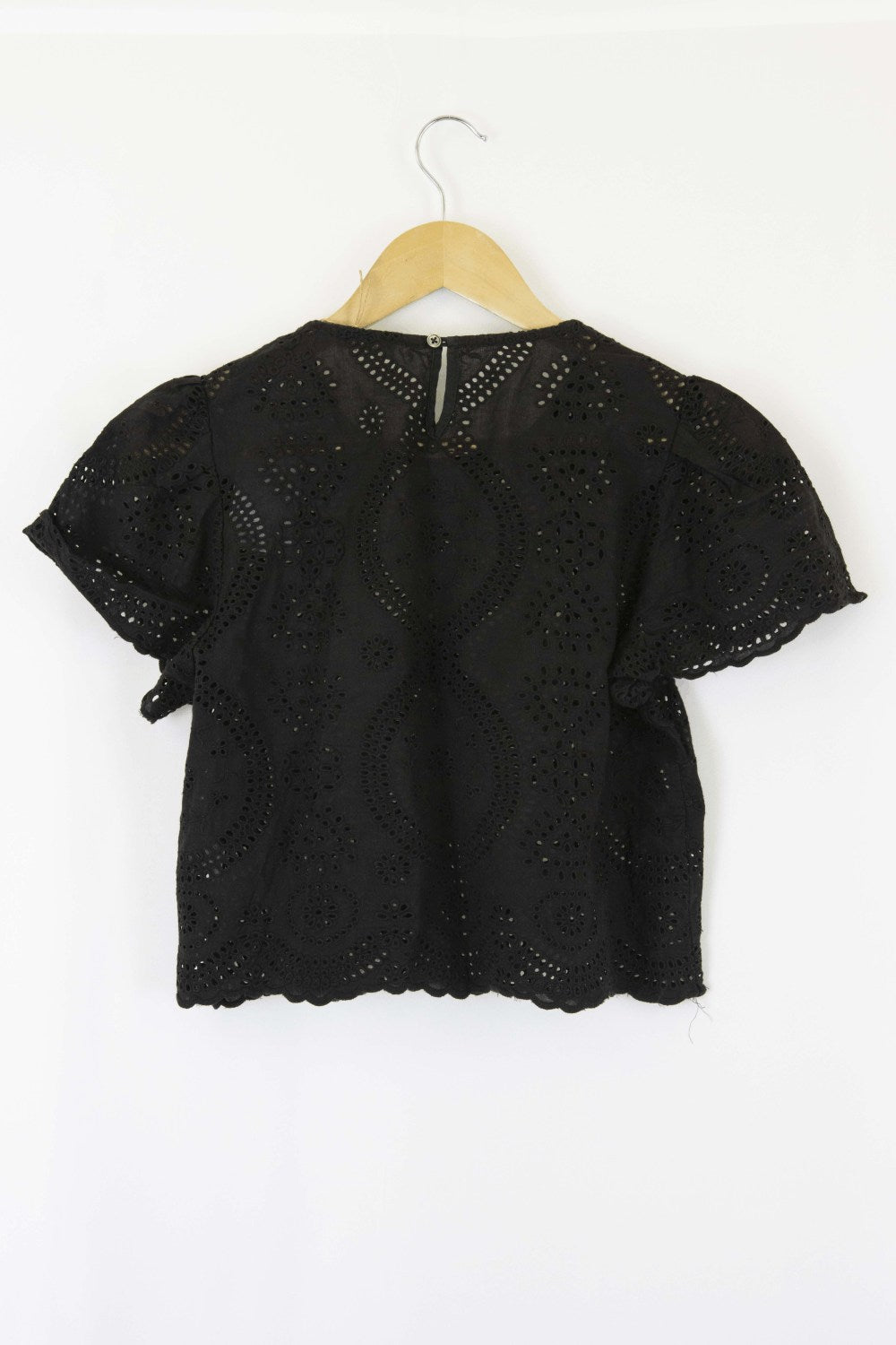Love Shack Story Black Lace Top S