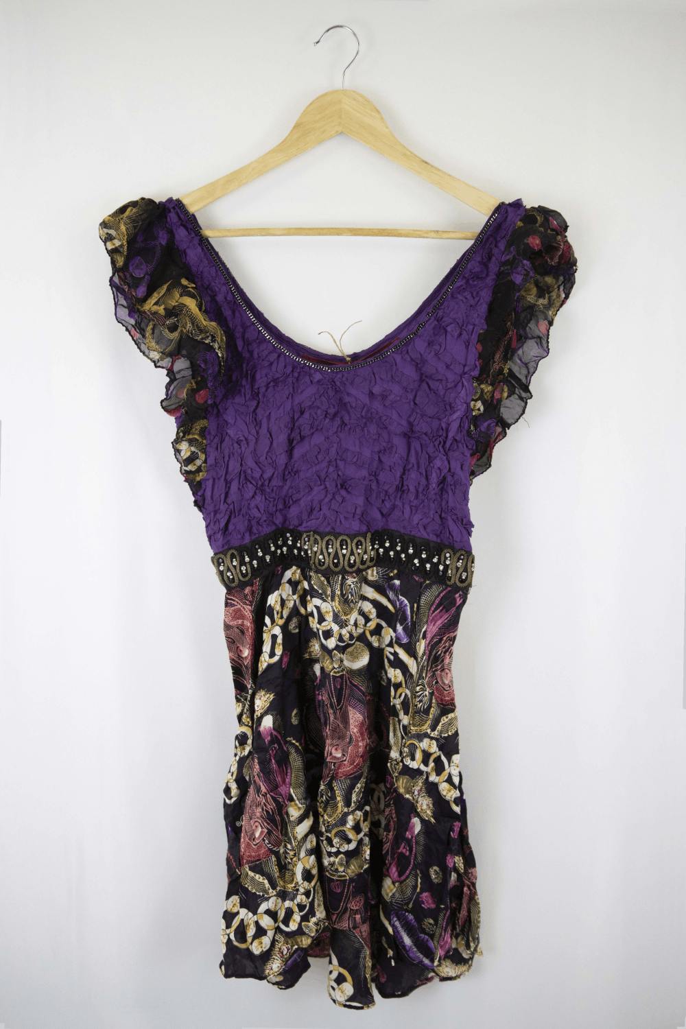 Gusto Purple Dress 40 (Au S)