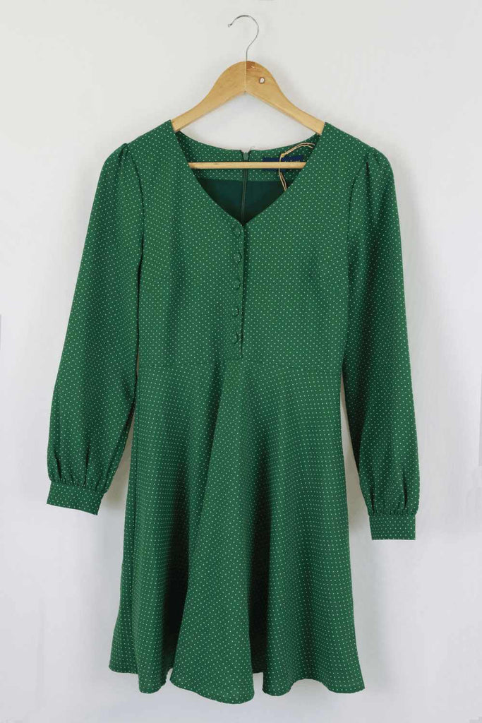 princess highway green dress Margot Check Mini Smock Dress main image 1